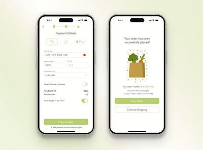Daily UI 002 – Credit Card Checkout app card dailyui dailyui002 desing food grocery healthyfood order payment shoppingcart store ui