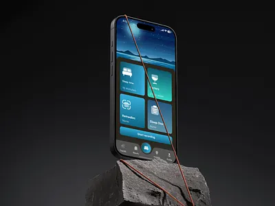 Mobile APP UI/UX Design Sleep Tracker UI Dark Mode Wellness IoT air app calm dark design figma graphic design illustration iosapp iot mobile app design mobile ui monitoring night sleep smart sleep assistant tech tracker ui uiuxdesign