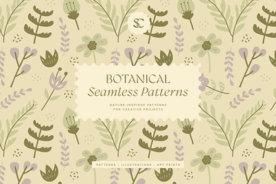 Botanical Seamless Patterns – Prints, Patterns & Elements floral flowers pattern studio colectivo
