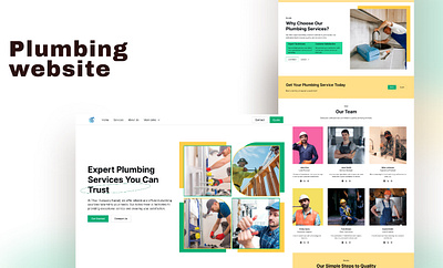 Modern Plumbing Website Design designing figma plumbing services website ui ux website design