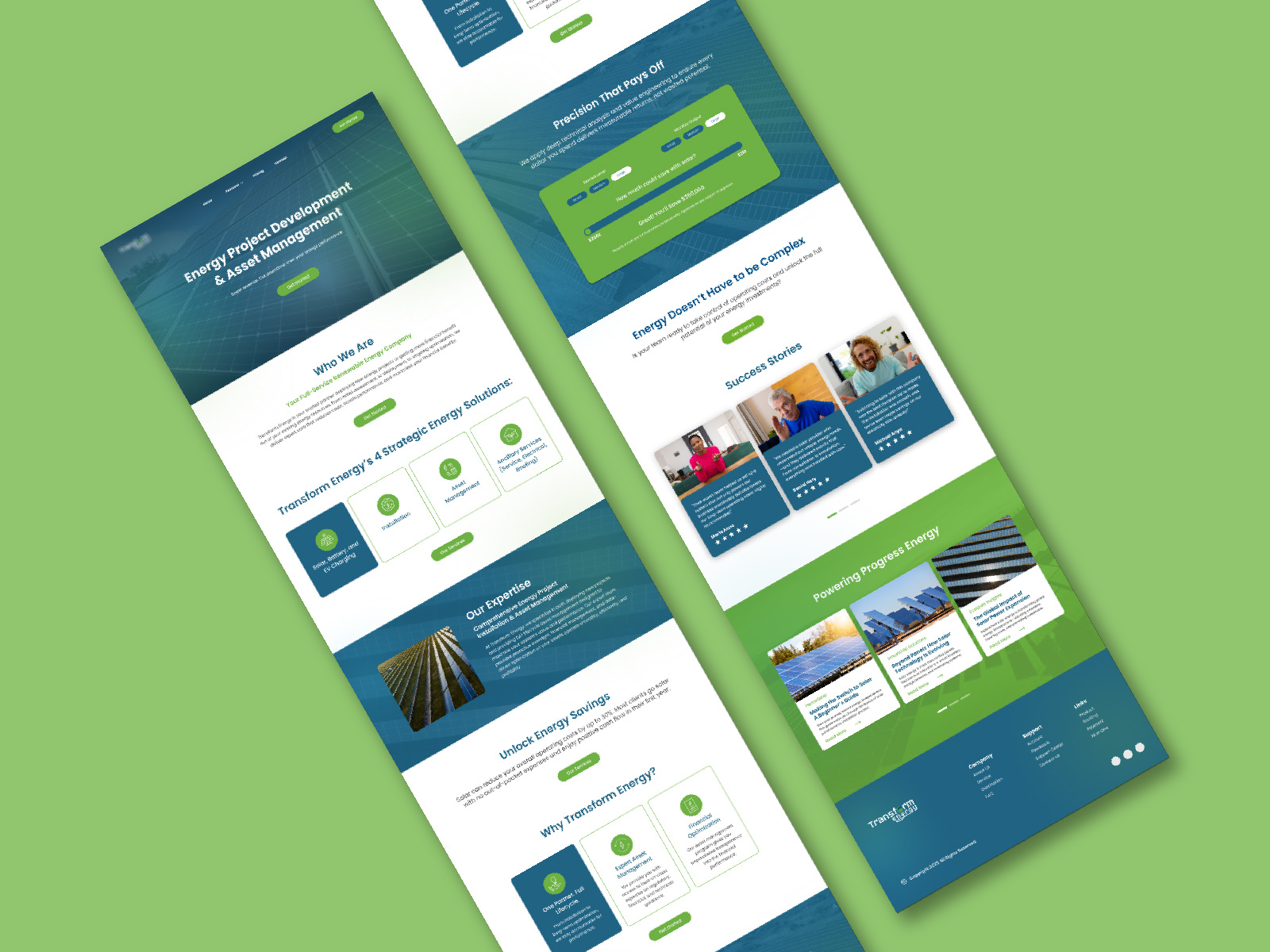 Fresh Solar Company Homepage Concept branding refresh graphic design modern solar tech ux ux design web design