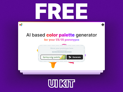 FREE UI KIT: Color Palette Generator animation color design figma free inter interface palette site ui ui kit uiux web design