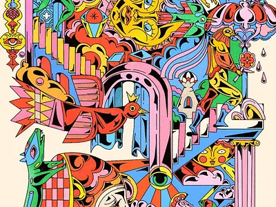 Insider art artist artwork design dessin draw geometric graphic design illustration pencil psychedelic yoaz éditorial