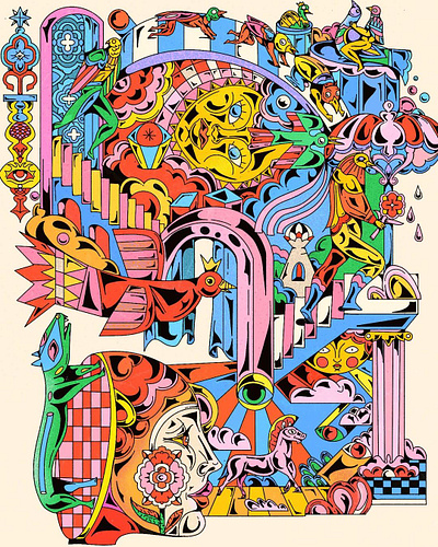 Insider art artist artwork design dessin draw geometric graphic design illustration pencil psychedelic yoaz éditorial