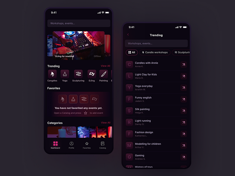 UI UX minimal event app by Angelina Vu on Dribbble