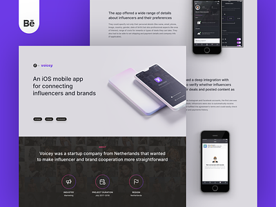 Voicey on Behance app design branding influencers mobile app teacode ui design ux design