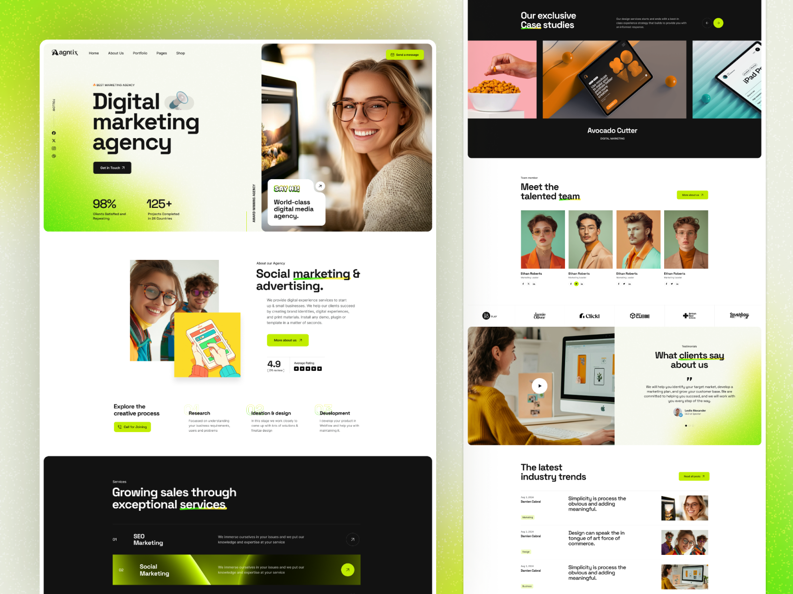 Agntix - Digital Agency & Creative Portfolio HTML Template agency agency theme html business creative technology company web development
