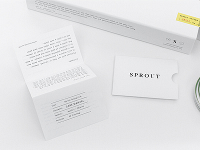 Sprout Care Card 3d printing branding custom jewelry design identity neenah paper packaging photography print soft touch typography