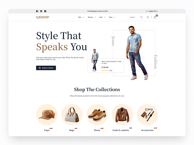Modern Fashion Store – Clean & Minimal eCommerce UI branding clean ui ecommerce fashion app fashion ui fashion website figma minimal online store shopify ui design ux design web design