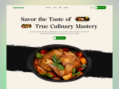 Restaurant Landing Page Design branding design design ui food website landing page design restaurant website restaurants restaurants landing page restaurants ui ui uiux uiux design uxdesign website design