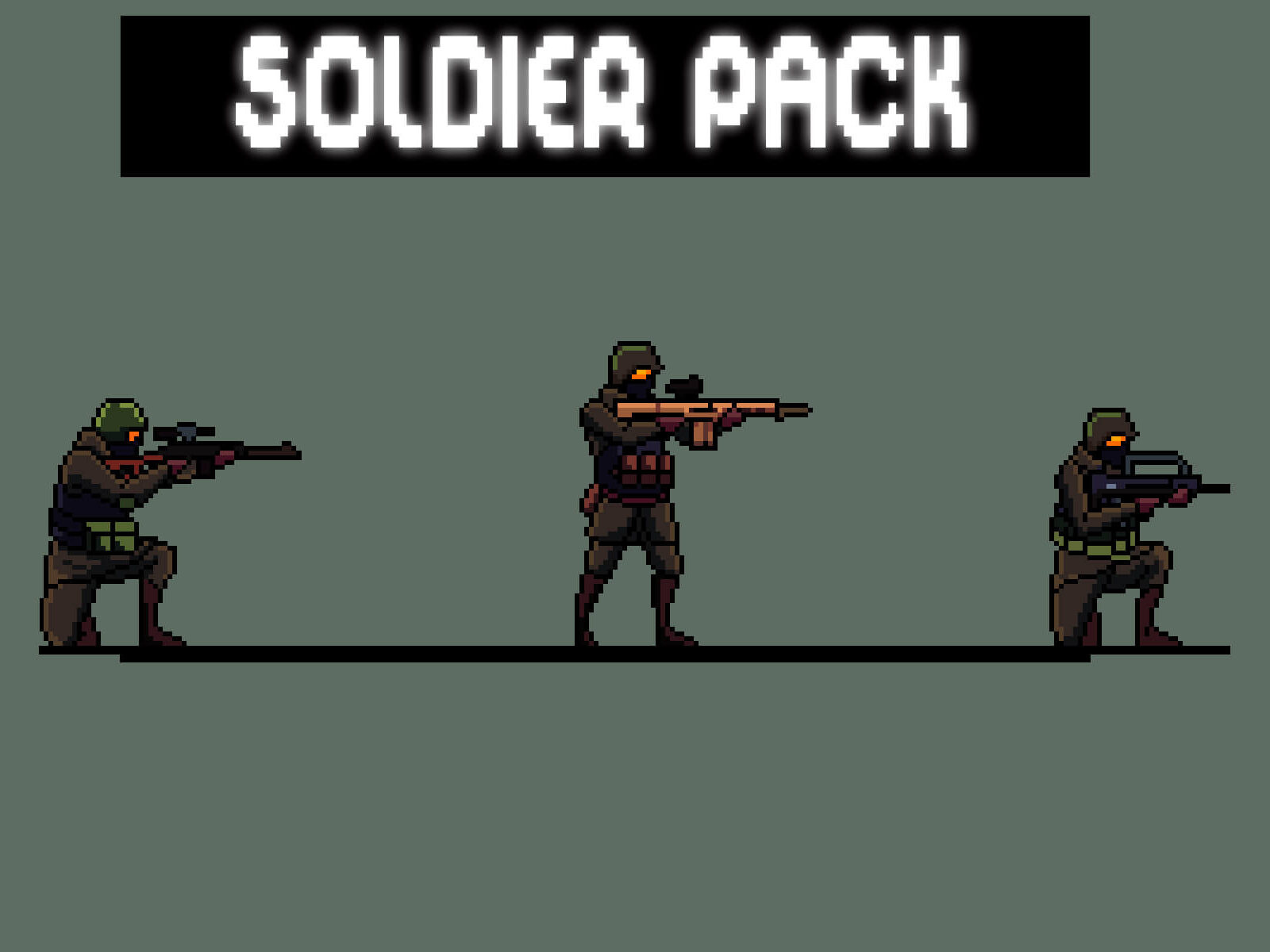 Free Soldier Sprite Sheets Pixel Art by 2D Game Assets on Dribbble