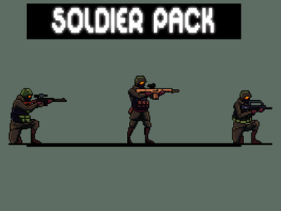 Free Soldier Sprite Sheets Pixel Art 2d asset assets character game game assets gamedev indie indie game modern shooter shooting soldier soldiers sprite sprites spritesheet spritesheets war