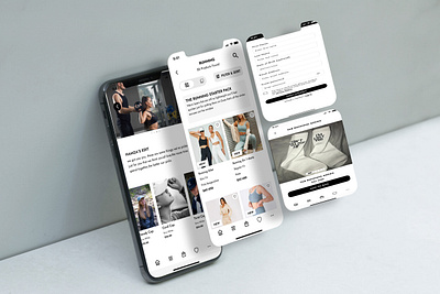 Gym & Activewear App activewear branding fashion figma gym mobileapp prototyping responsive ui ux