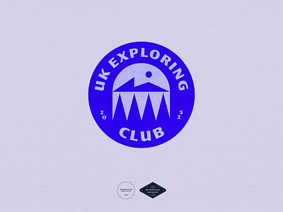 UK Exploring Club #2 2d badge branding design exploring exploring club graphic design happy illustration illustrator logo nature outdoors retro sticker texture typographic