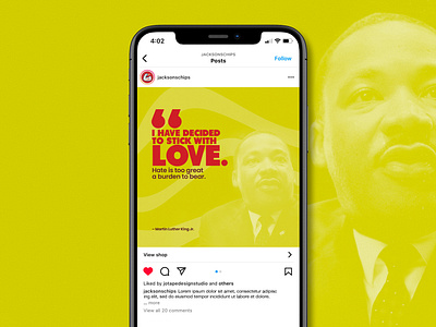 MLK Day Social Media Post Design graphic design love quote social media design