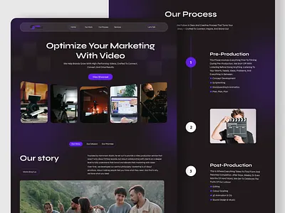 Video Production Agency Website agency website agency website design figma wabsite design uiux design video production agency website video website design website design website ui design