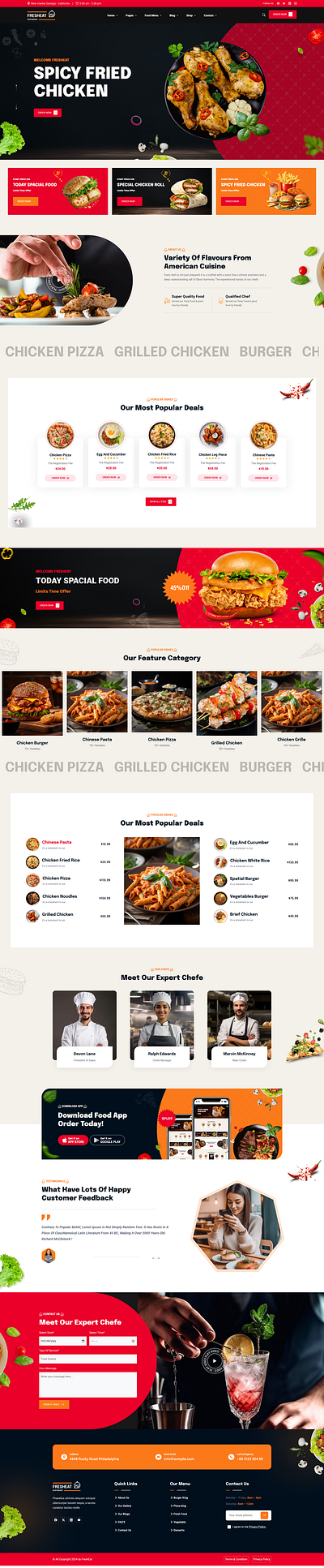 Fresheat - Fast Food & Restaurant React NextJS Template seafood