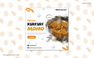 Social Media Post (Client Work) design dumplings social media post food post graphic design instagram post momo socialmedia post social media