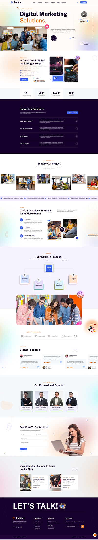 Digitom - Creative Digital Agency HTML Template portfolio
