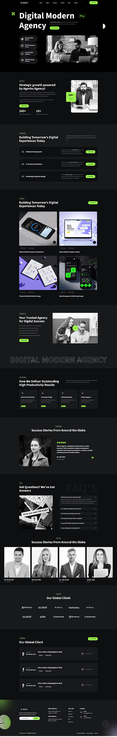 Agenko - Creative Digital Agency ReactJS Template startup