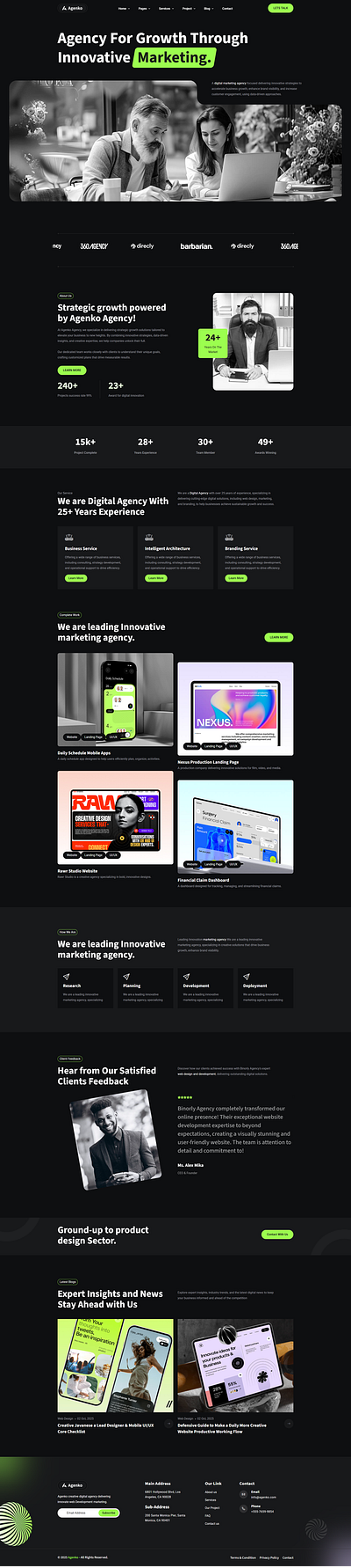 Agenko - Creative Digital Agency React NextJS Template startup