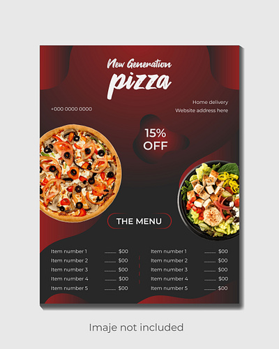 Food menu design for restaurant business dark background fast food menu food menu menu design modern menu design vector