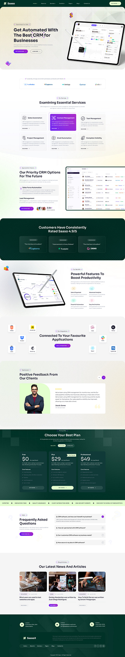 SaasoX - SaaS & Software App Landing HTML5 Template technology