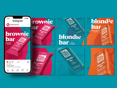 Brownie Chocolate Bar Social Media Posts food graphic design snack social media design