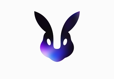 LOGO - RABBIT animal branding design gradients graphic design icon identity illustration logo marks rabbit symbol ui
