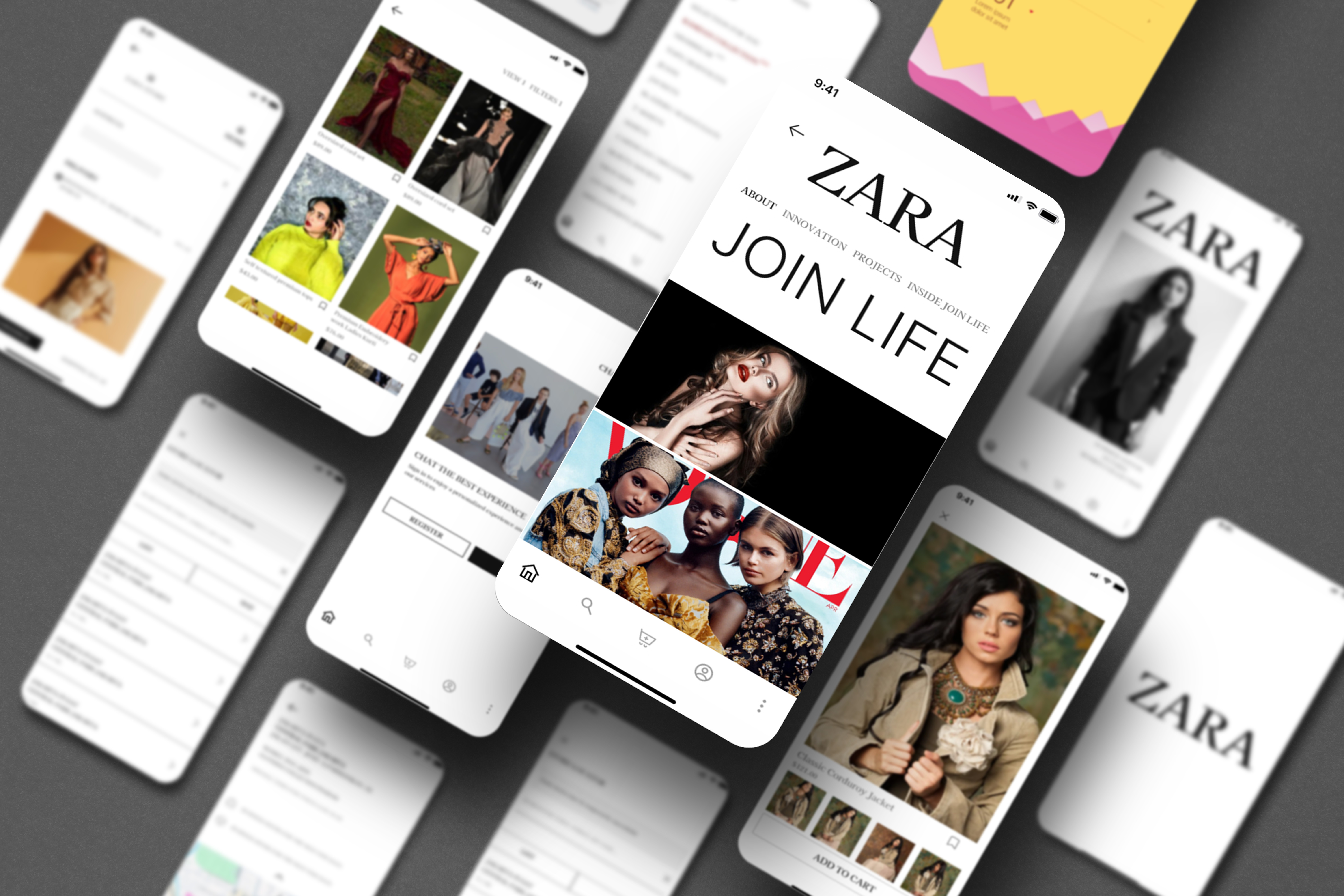 Example of Minimal Clean Mobile App Interface Design