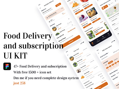 Food Delivery & Subscription App app design clean ui delivery app design syestem figma food delivery app home page minimal design mobile app tranding design ui ui design ui kit uiux design ux