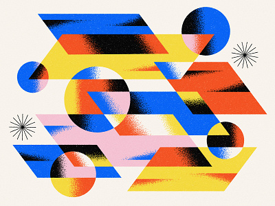Shape Studies: 089 abstract bauhaus blue branding circle design geometric geometry grain illustration minimal shapes texture ui vector