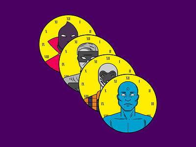 Watchmen HBO | Character Design (2019) 2d character character design comics diseño de personajes line art movies personajes series tv tv series vector art watchmen