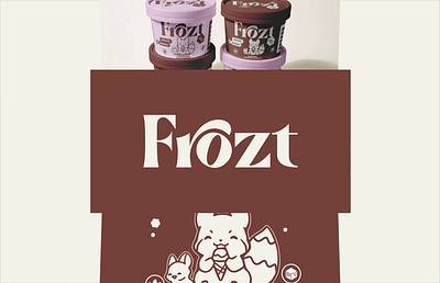 Ice Cream Packaging Design-Frozt animal logo animation branding character illustration cute illustration desert food packaging frozen food packaging gelato graphic design ice cream ice cream branding ice cube iceberg icon illustration logo design logotype mark packaging design