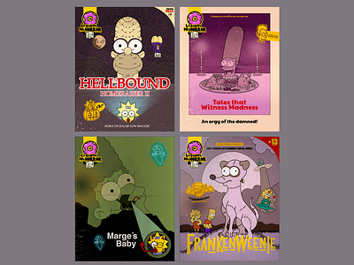 La Casita del Horror - A poster series (2022) 2d character design homer simpson movie art movies poster poster art the simpsons tv series vector