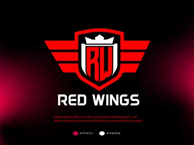 Logo Design For Red Wings biker group logo logo minimalist logo modern logo