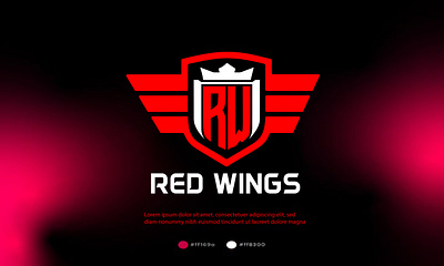 Logo Design For Red Wings biker group logo logo minimalist logo modern logo