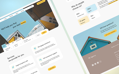 Real Estate agency homepage design home homepage landing realestate ui