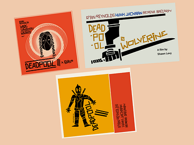 Deadpool III x Saul Bass | Movie posters advertising design art direction character design diseño de personajes graphic design hitchcock illustration retro retro style saul bass vector vintage vintage aesthetic