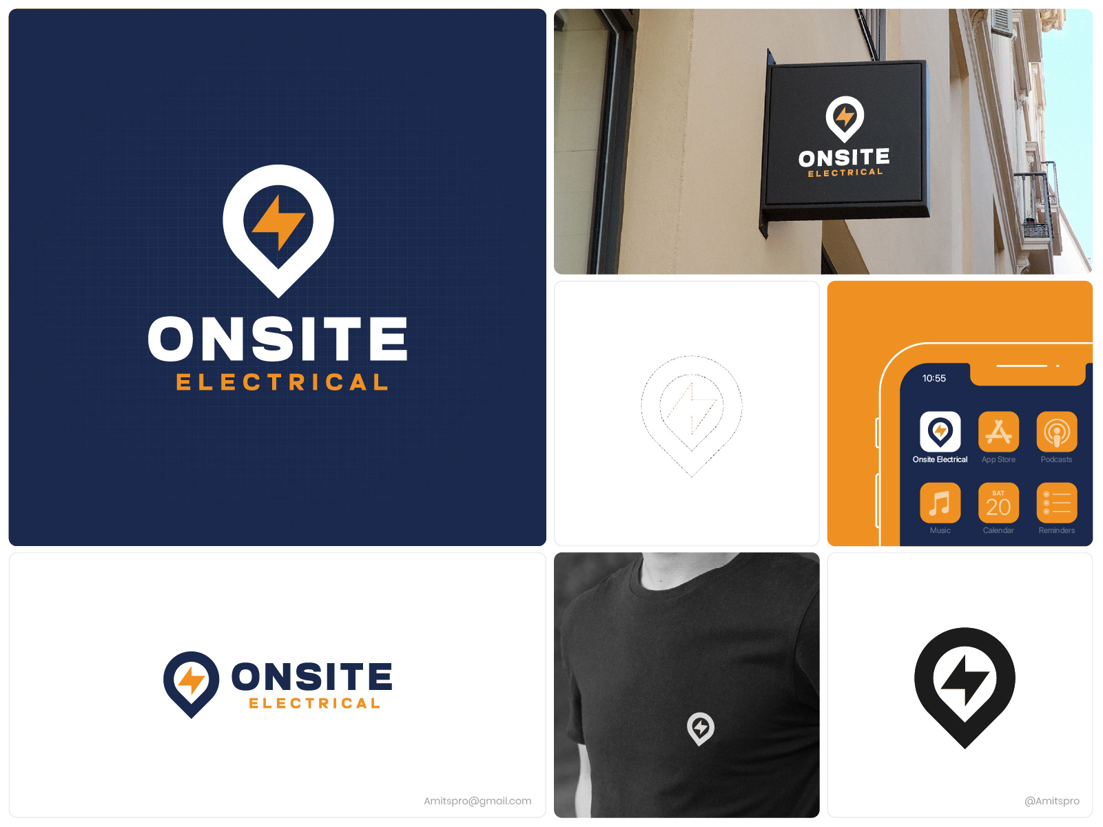 Electrical contracting company Logo & Brand identity brand identity branding business clean company creative design designer electric electrical electrician graphic design icon location logo minimal logo modern spark startup