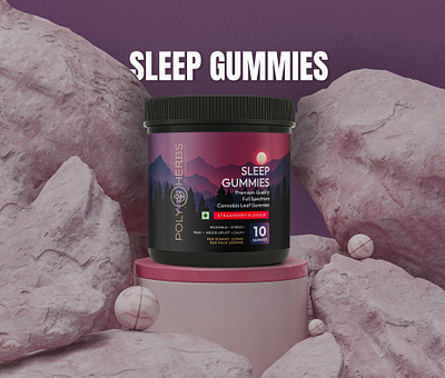 Sleep Gummies Label Design bag design bottle design design designer illustration label design packaging design pouch design product label