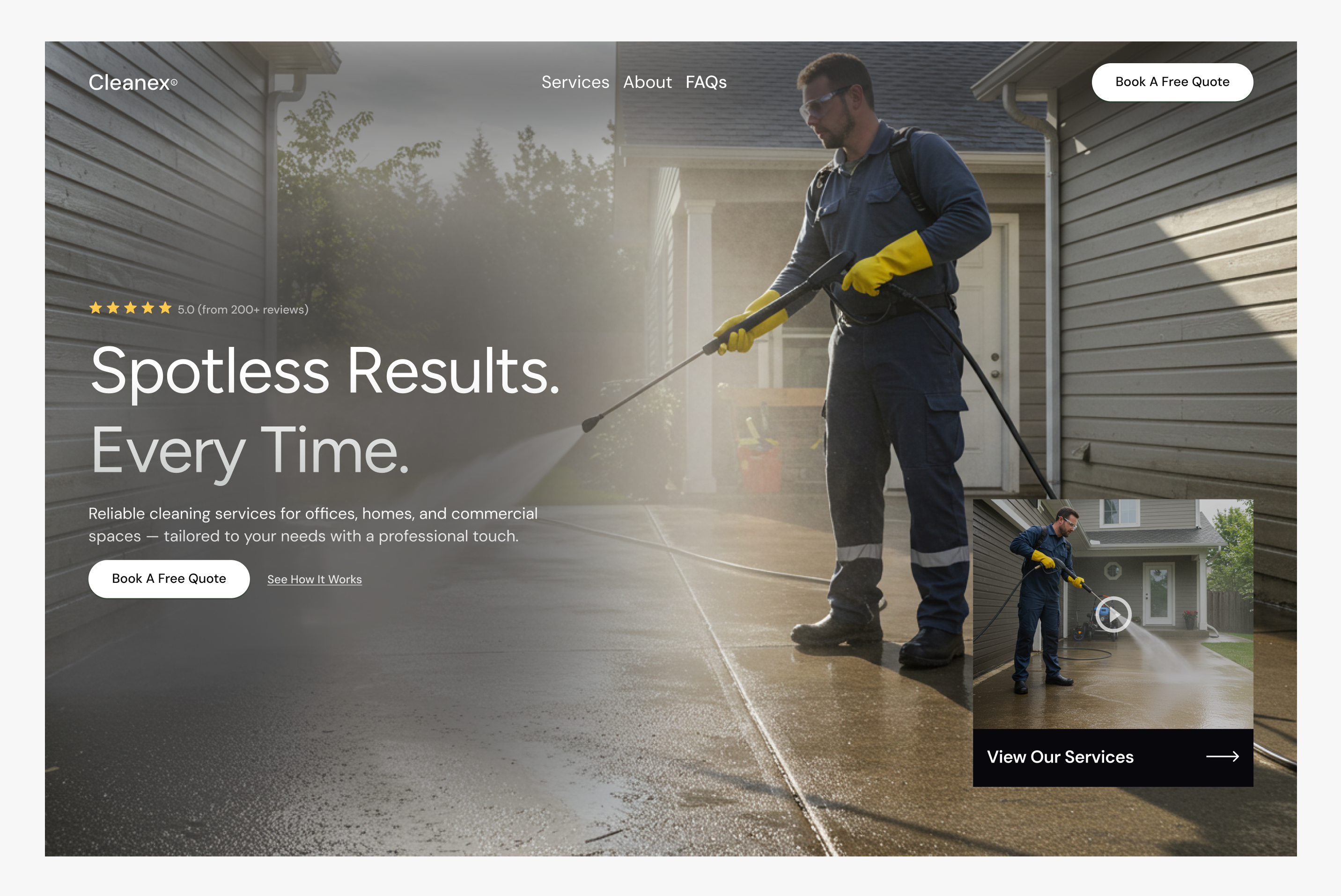 Cleaning Website Hero Section ai cleaning cleaning hero section cleaning website graphic design landing page ui