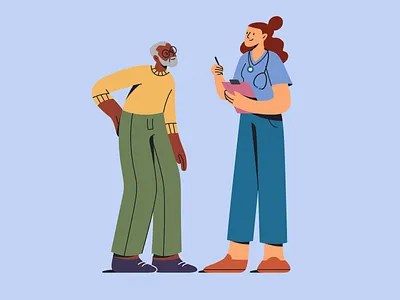 Savoy Life Brand Illustrations p.3 art center character colorful community design elders flat health healthcare help illustration illustrator medical staff support