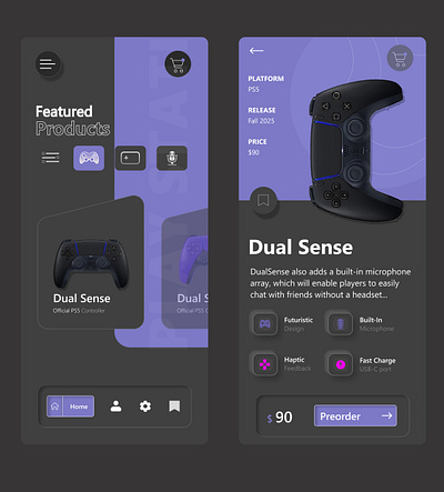 PS5 Controller Shopping Experience 3d animation branding graphic design motion graphics ui