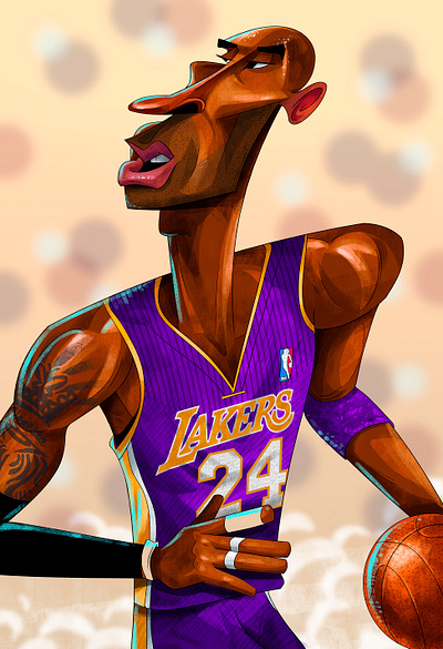 BLACK MAMBA art artwork athlete basketball basketball player california caricature design digital art graphic graphic design illustration kobe kobe bryant lakers nba sports