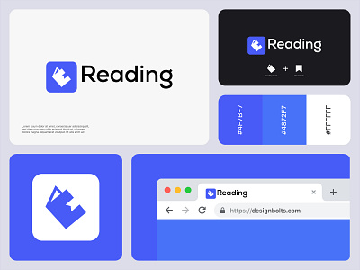 Reading Book Logo book booklogo bookmark bookshelf brand brandinglogo business logo e commerce reading readingbook readinglogo