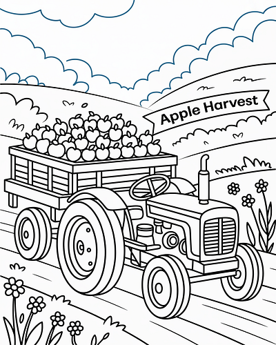 Bold and Easy design for coloring page pod