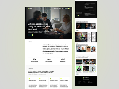 Complyr Landing Page design landingpage ui uiux ux webdesign