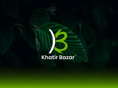Brand Name: Khatir Bazar brand design brand identity branding k leaf logo k logo kb logo khatir bazar leaf logo logo logo design organic logo