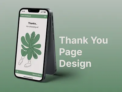 Thank You Page Design dailyui figma illustration thank you thank you message thank you page ui ui077 ux uxui web design
